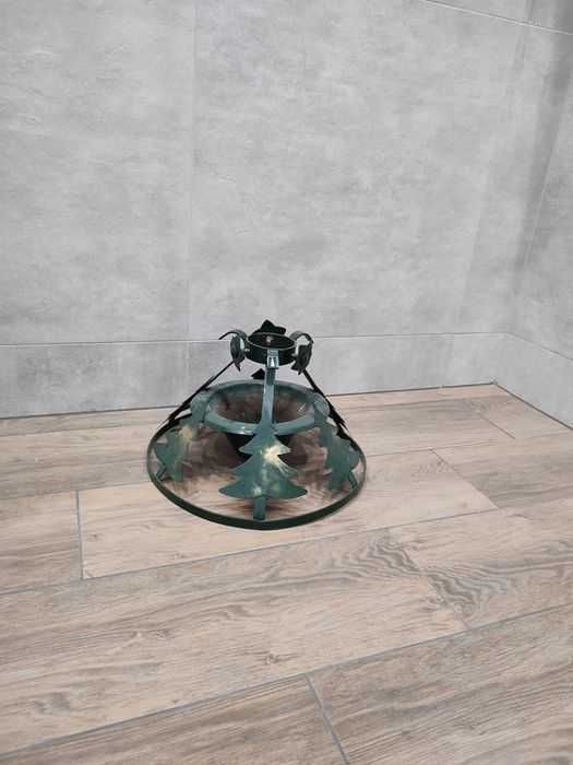 Starodawny Metalowy stojak pod na choinkę zielony retro vintage prl