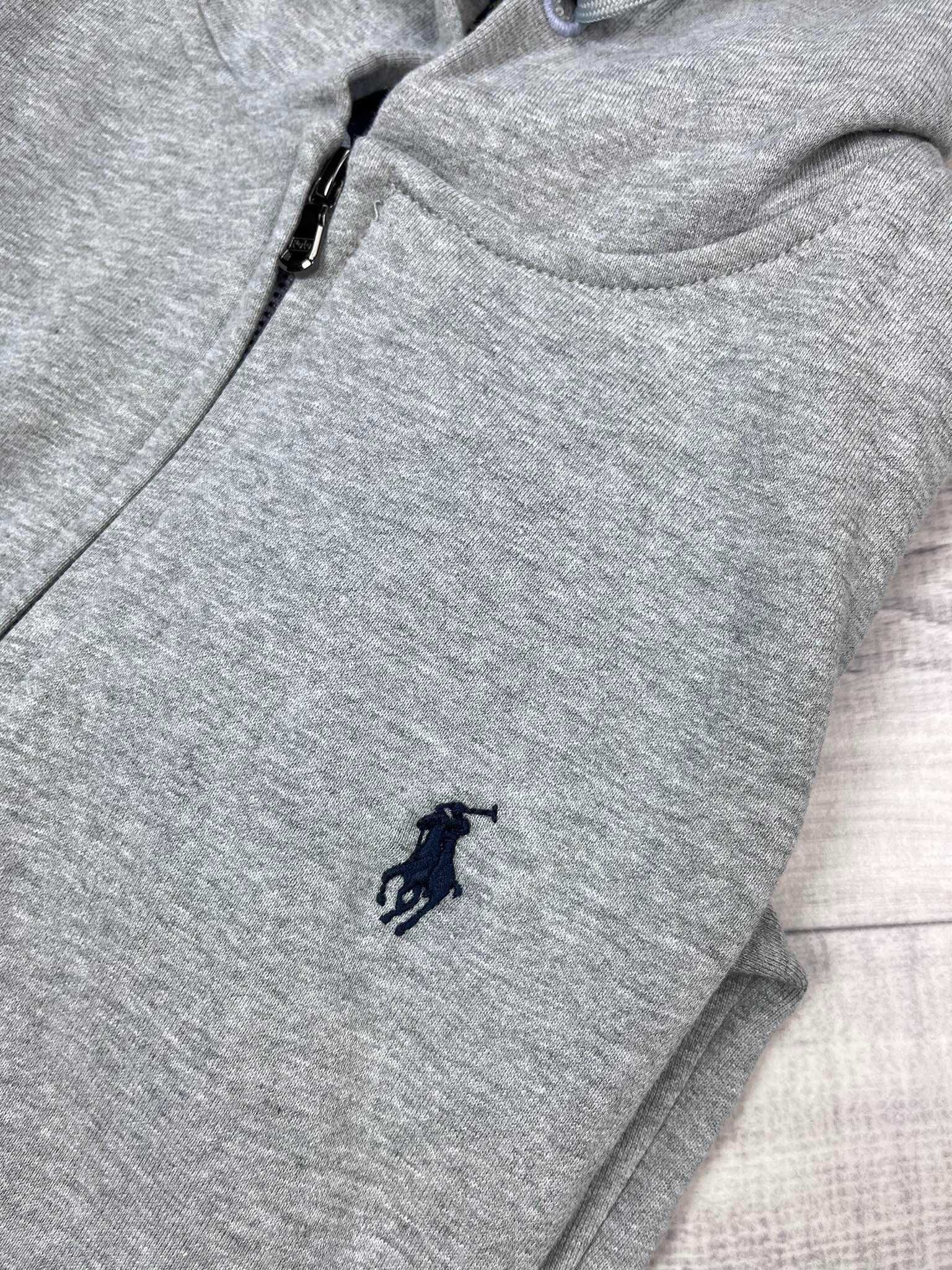 Nowa Bluza męska Polo Ralph Lauren rozpinana z kapturem szara