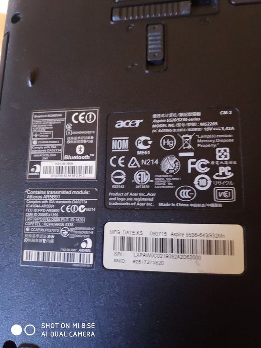 Продам ноутбук Acer 1550