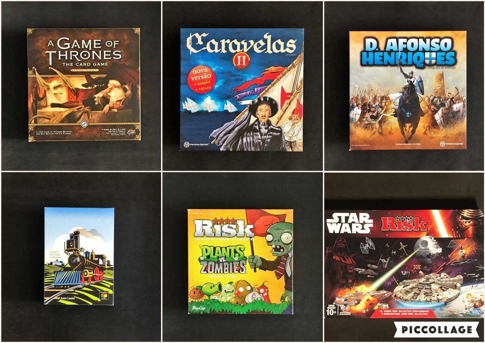 JOGO de Tabuleiro USADO Caravelas Potter Risk Steam Wars Tronos Zombie