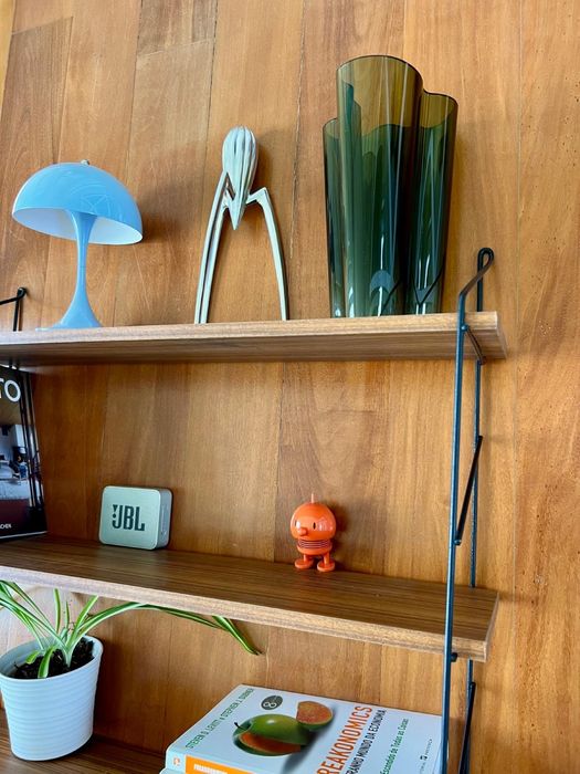 Estante vintage string em madeira