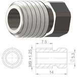 Śruba Przewodu Hydraulicznego Hbp23 Nierdzewne M9X1.25 Do Magura