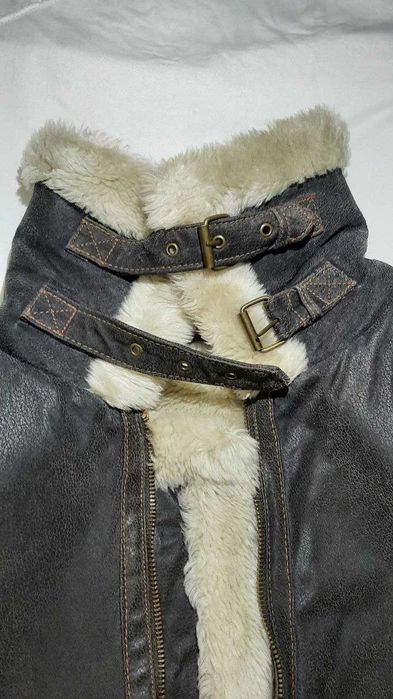 Дублянка чоловіча, куртка шкіряна зимова, дубльонка