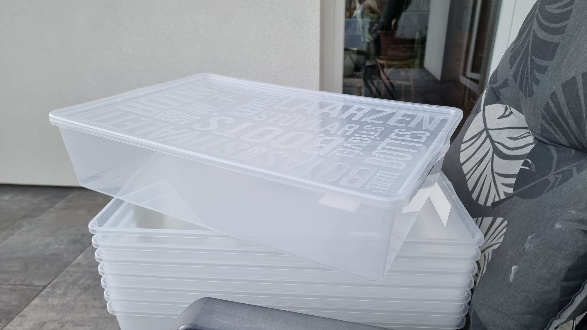 Duże pudełko na buty Plast Team kozaki do przechowywania