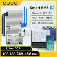 Smart BMS QUCC 10-13S 30A Li-Ion з Bluetooth модулем.