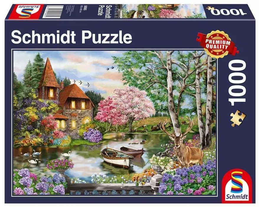 Puzzle 1000 Dom nad jeziorem. Schmidt