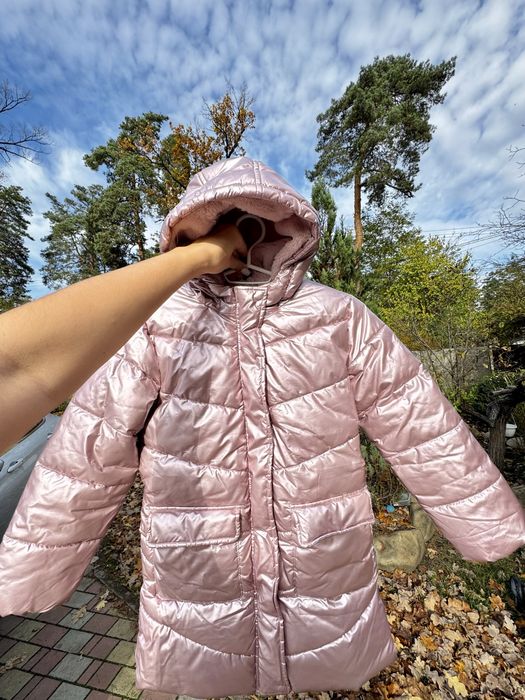 Зимовий комплект пальто,куртка та полукомбинезон на дівчинку  134р.