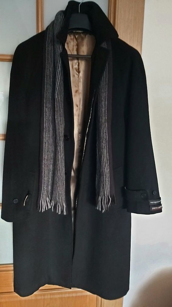 Męski płaszcz Pierre Cardin rozmiar M skład wool  cashmere angora
