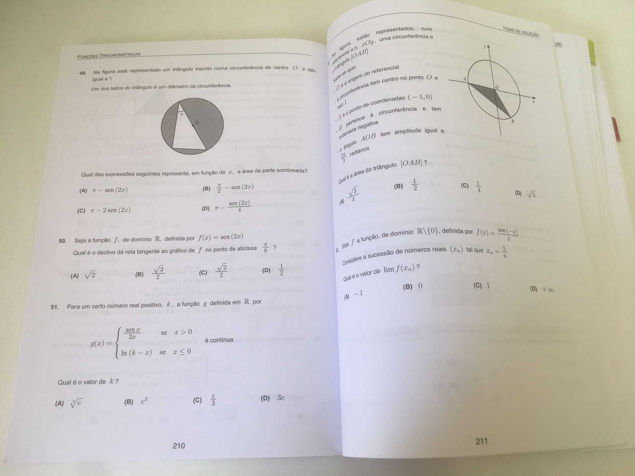 Livro para Estudo Exame Nacional (Matemática A) - 12º Ano (Vol. 3)