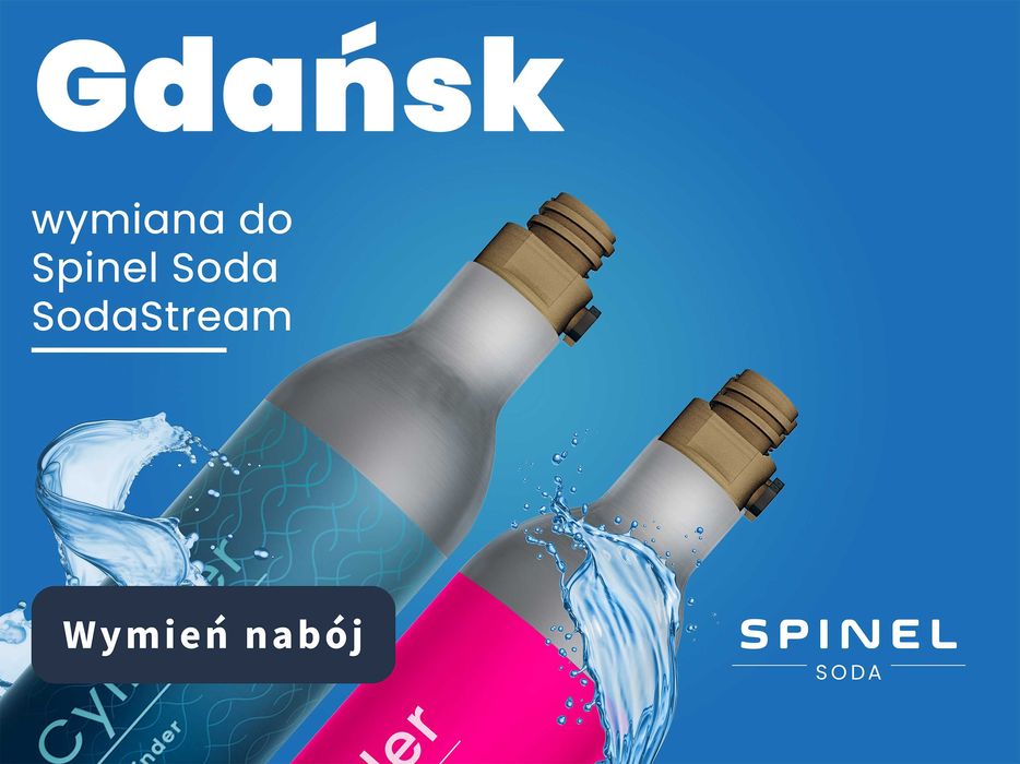 WYMIANA gaz CO2 do SODASTREAM Gdańsk Różowe QC Niebieskie Spinelsoda