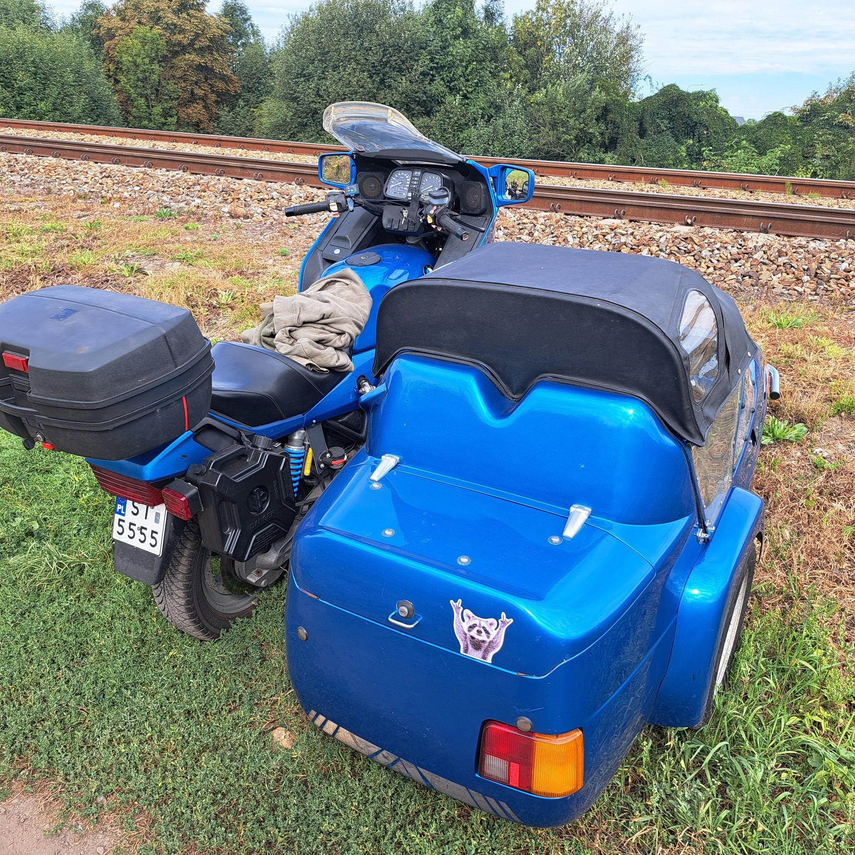 Motocykl z wózkiem bocznym. Bmw k 100 - eml / ezs. Sidecar - 4 osobowy