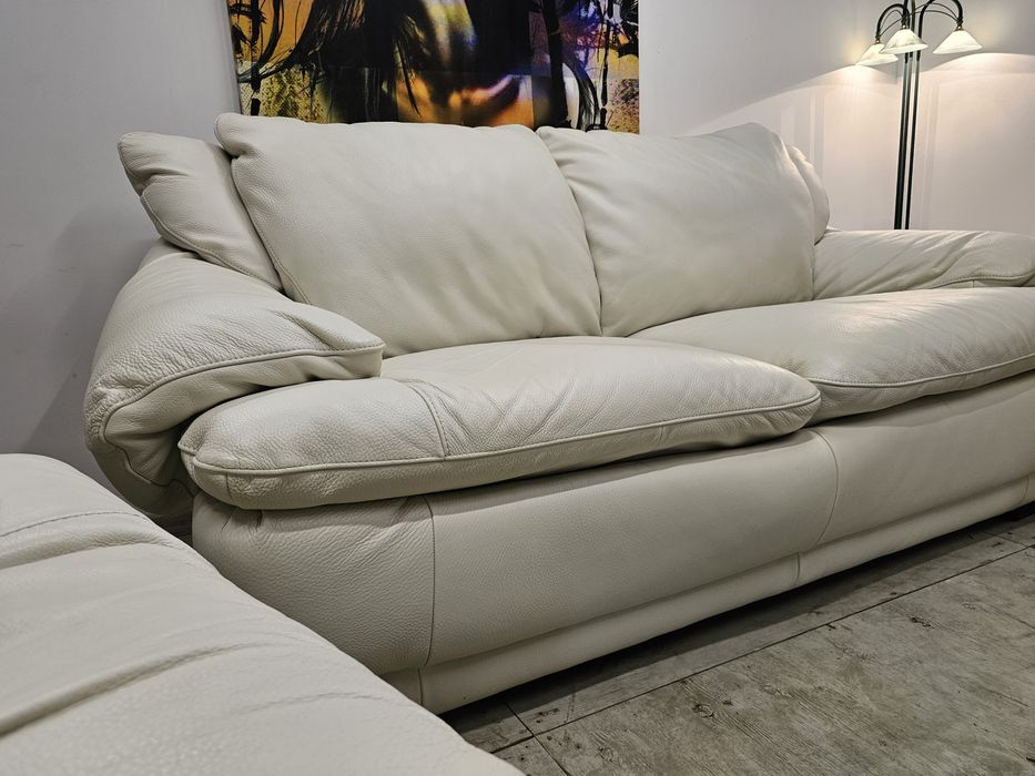 Puchowy Włoski wypoczynek skóra naturalna "Italsofa"