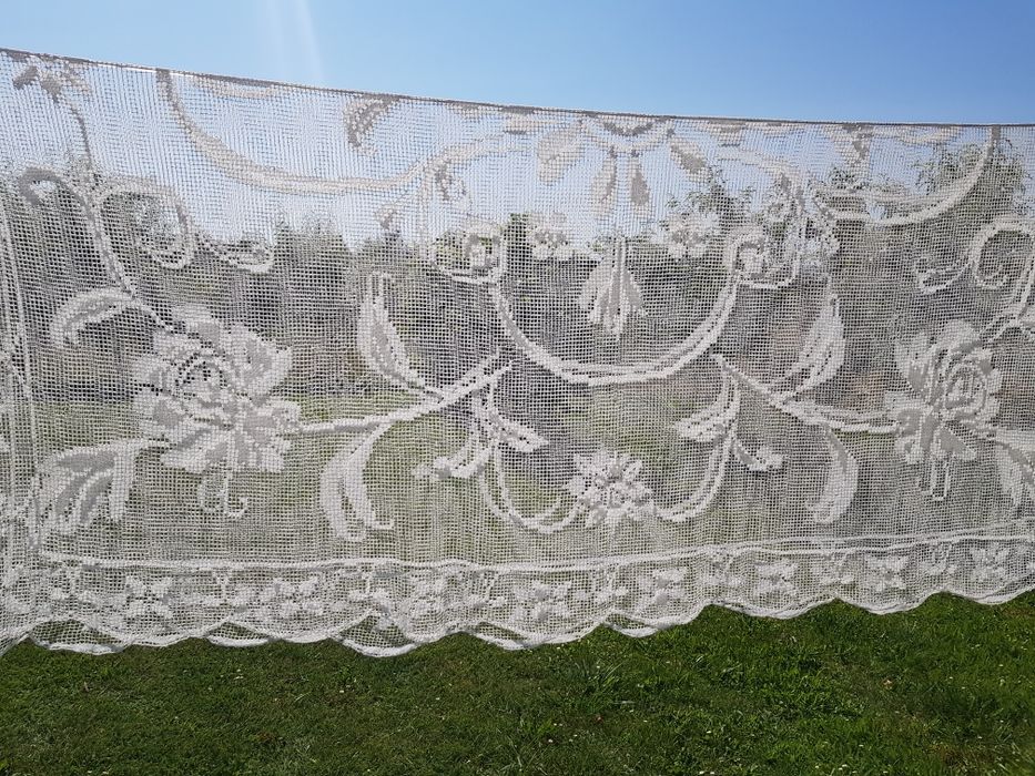 Stara, bawełniana firanka