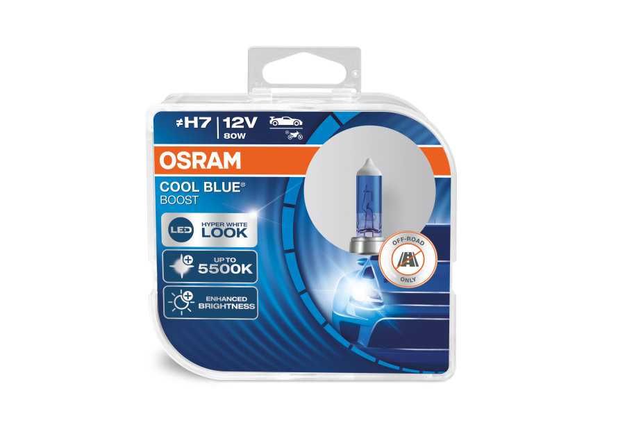 Lâmpadas Osram Cool Blue Boost 5500K 80w H1, H4, H7, H11