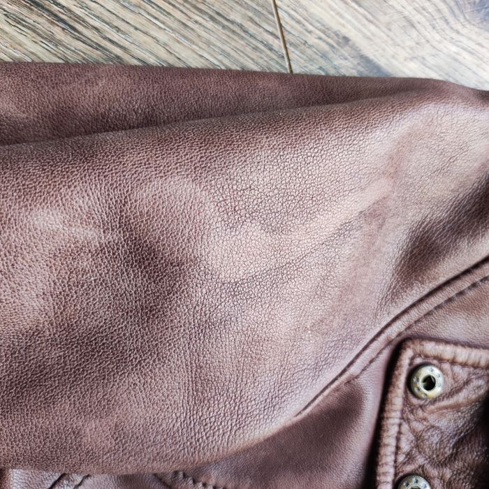 Bershka S, ramoneska damska brązowa vintage.