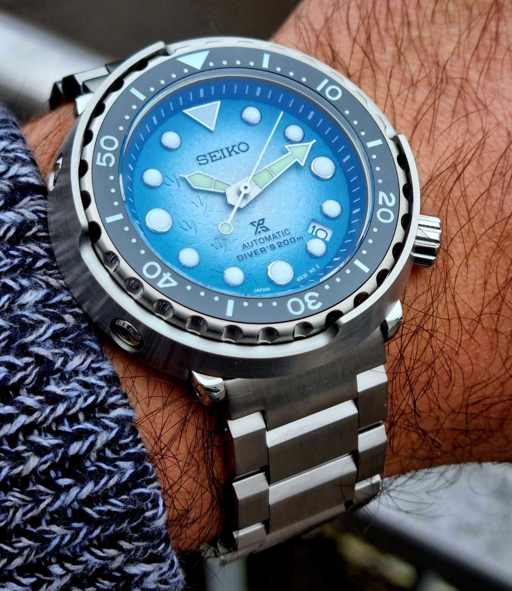 Seiko MOD Tuna Prospex Antarctica SAVE THE OCEAN Automat Diver 300m