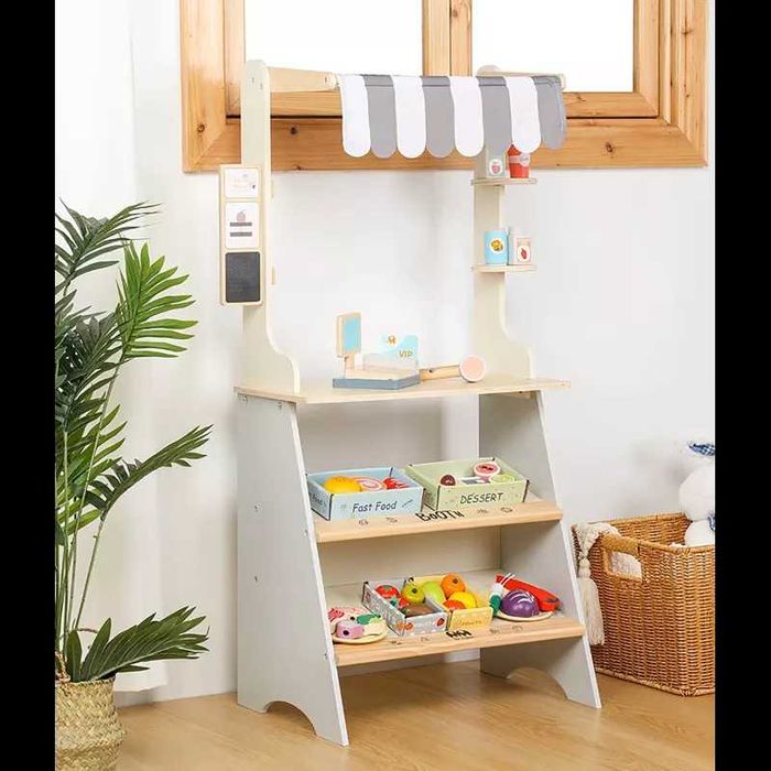 OGROMNY Sklep Drewniany Warzywniak Supermarket AKCESORIA