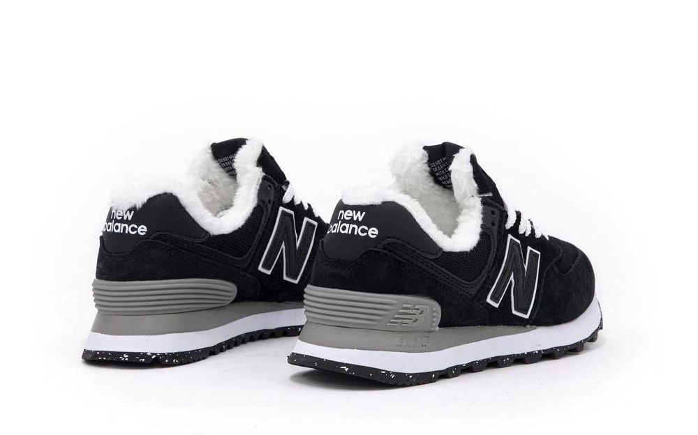 Зимние замшевые кроссовки New Balance 574 Winter Fur Мех зимові нб 574