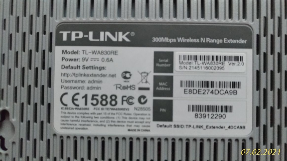 Range extender TP-Link