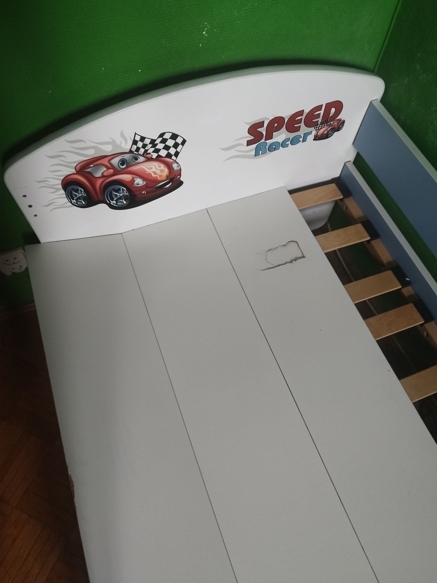 Łóżko dziecięce z materacem i szufladą 180x80