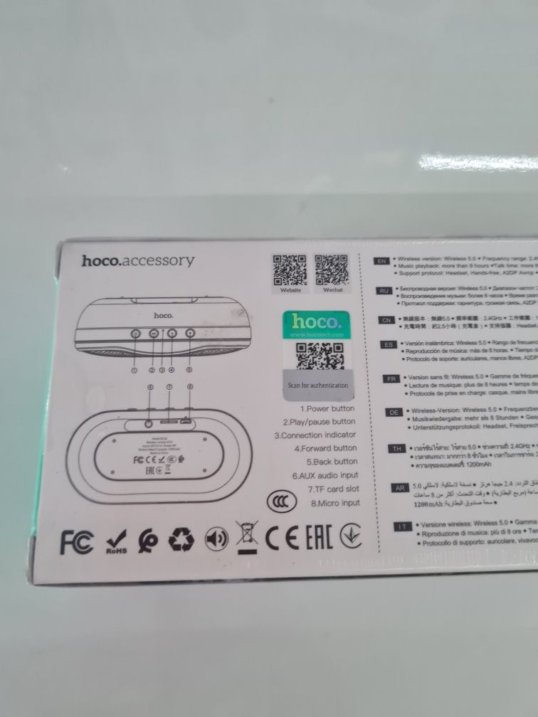 Głośnik przenośny Bluetooth 5.0 aux karta microSD8 godzin pracy