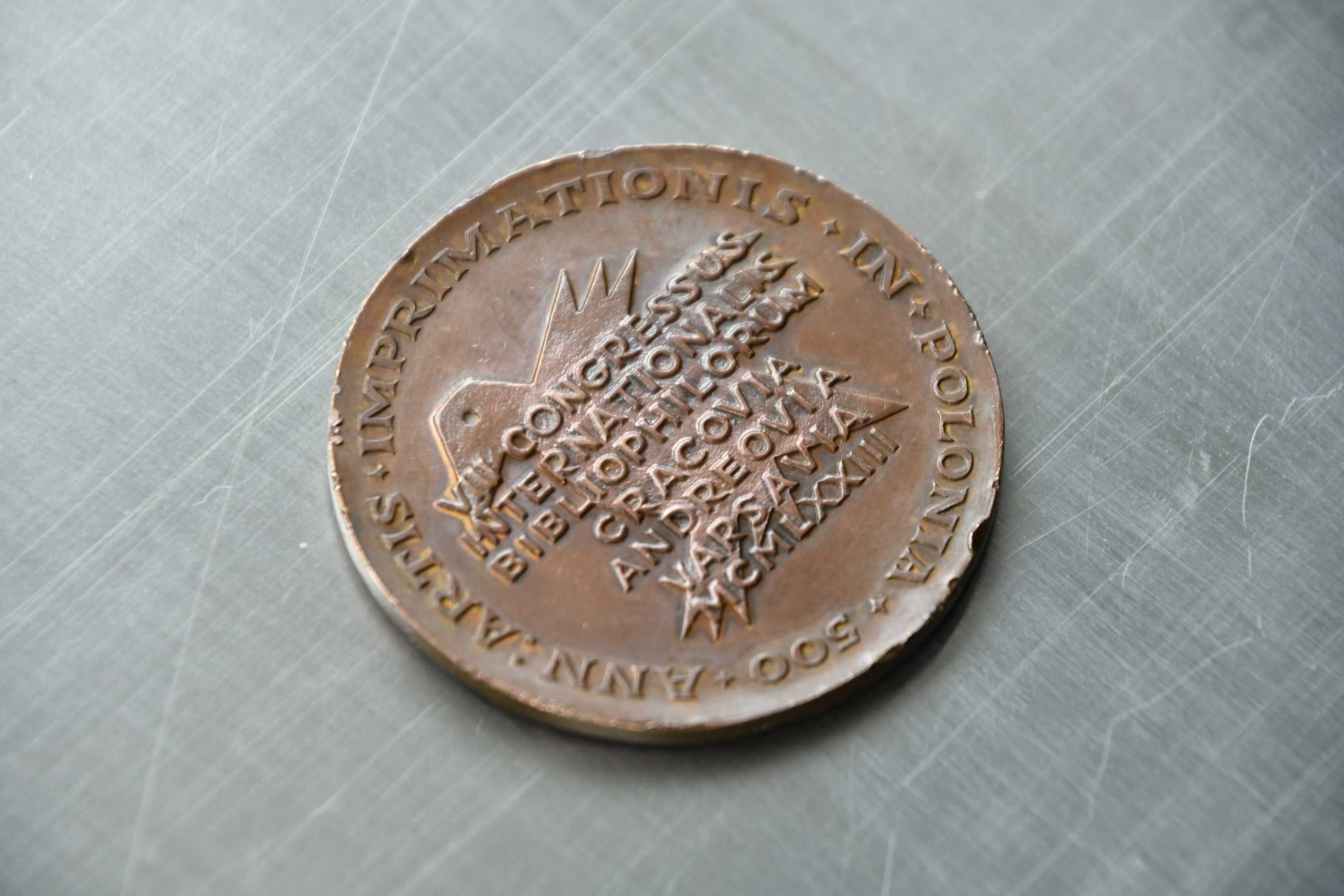 Medal 500 LAT Drukarstwa W POLSCE Mikołaj KOPERNIK