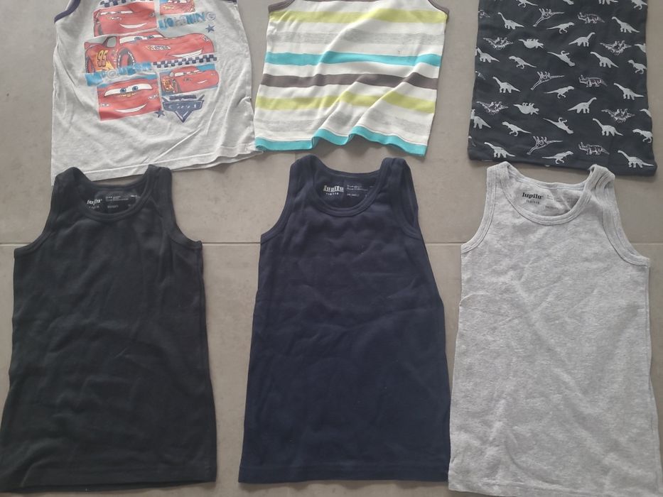 6 sztuk podkoszulki chłopięce lupilu 110/116