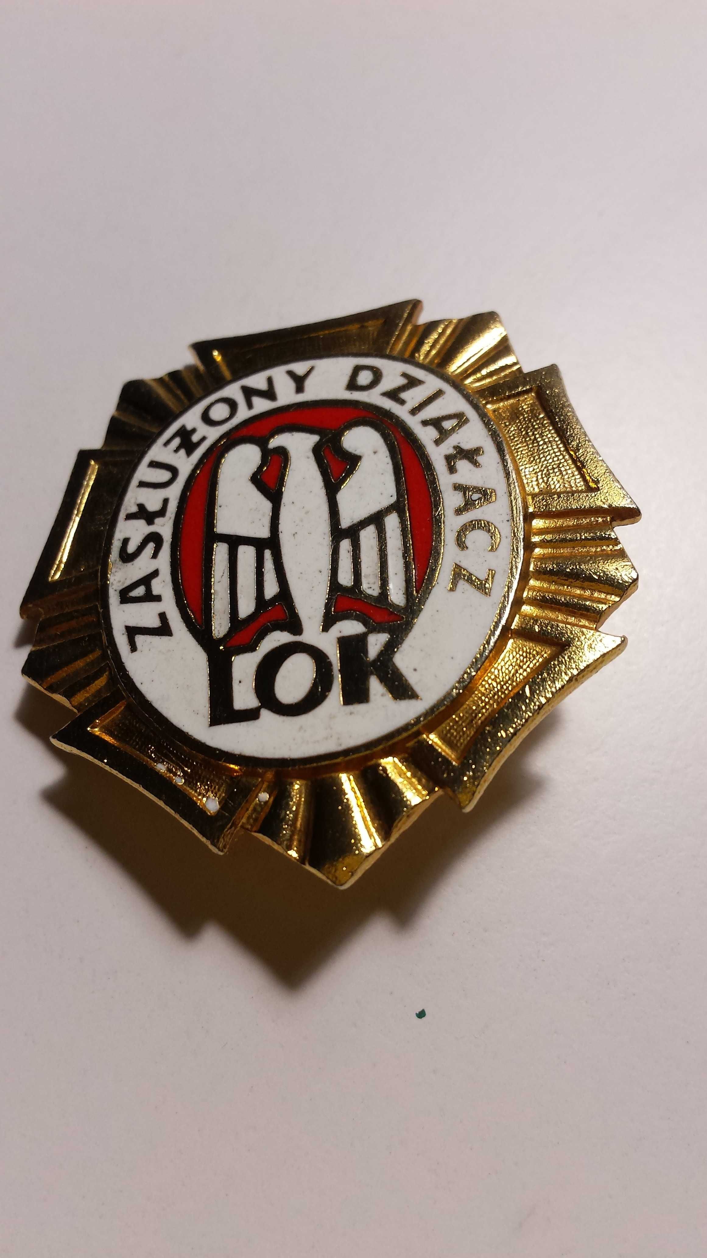Zasłużony działacz LOK- oryginalna złota odznaka