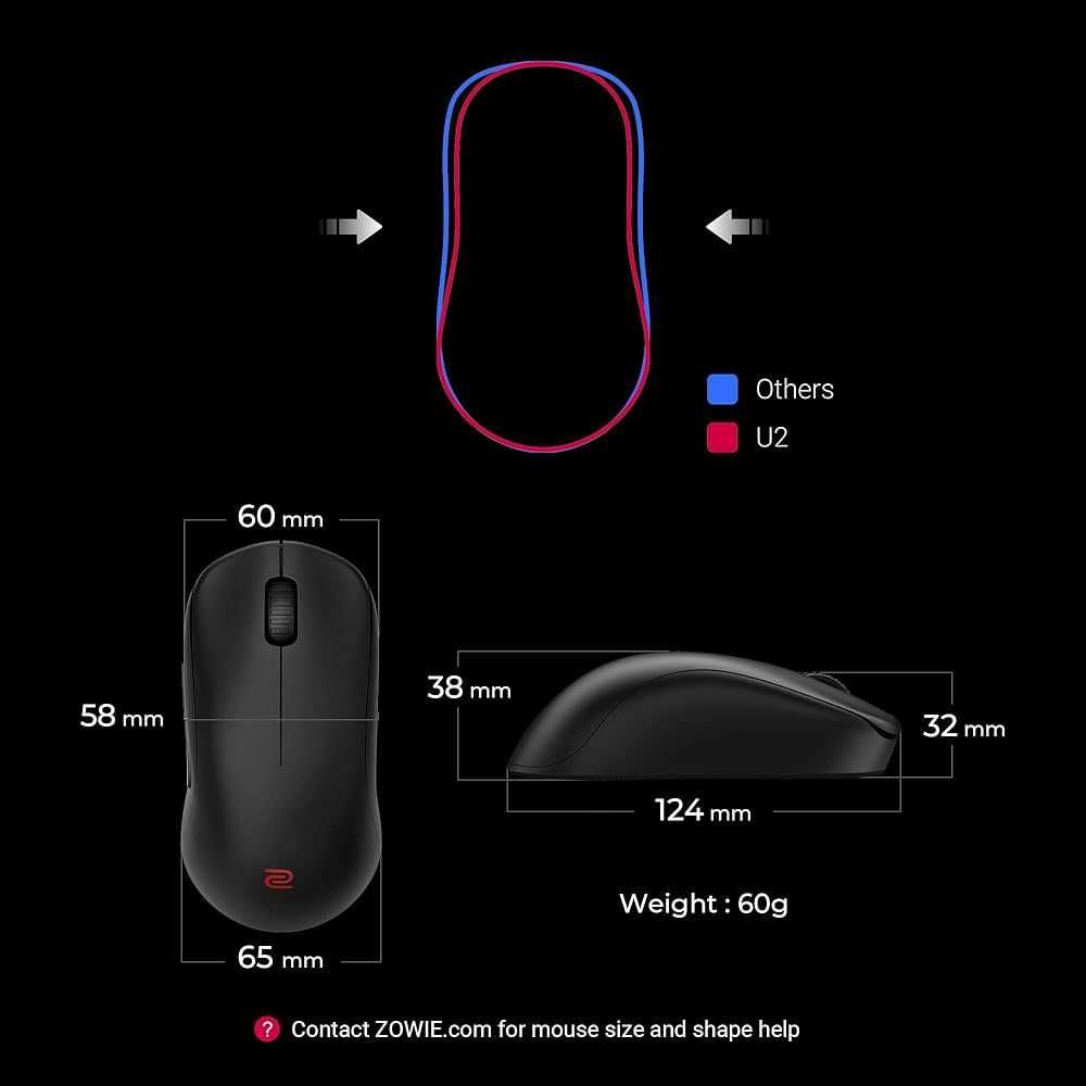 ZOWIE U2-DW 4K Bezprzewodowa mysz do E-Sportu