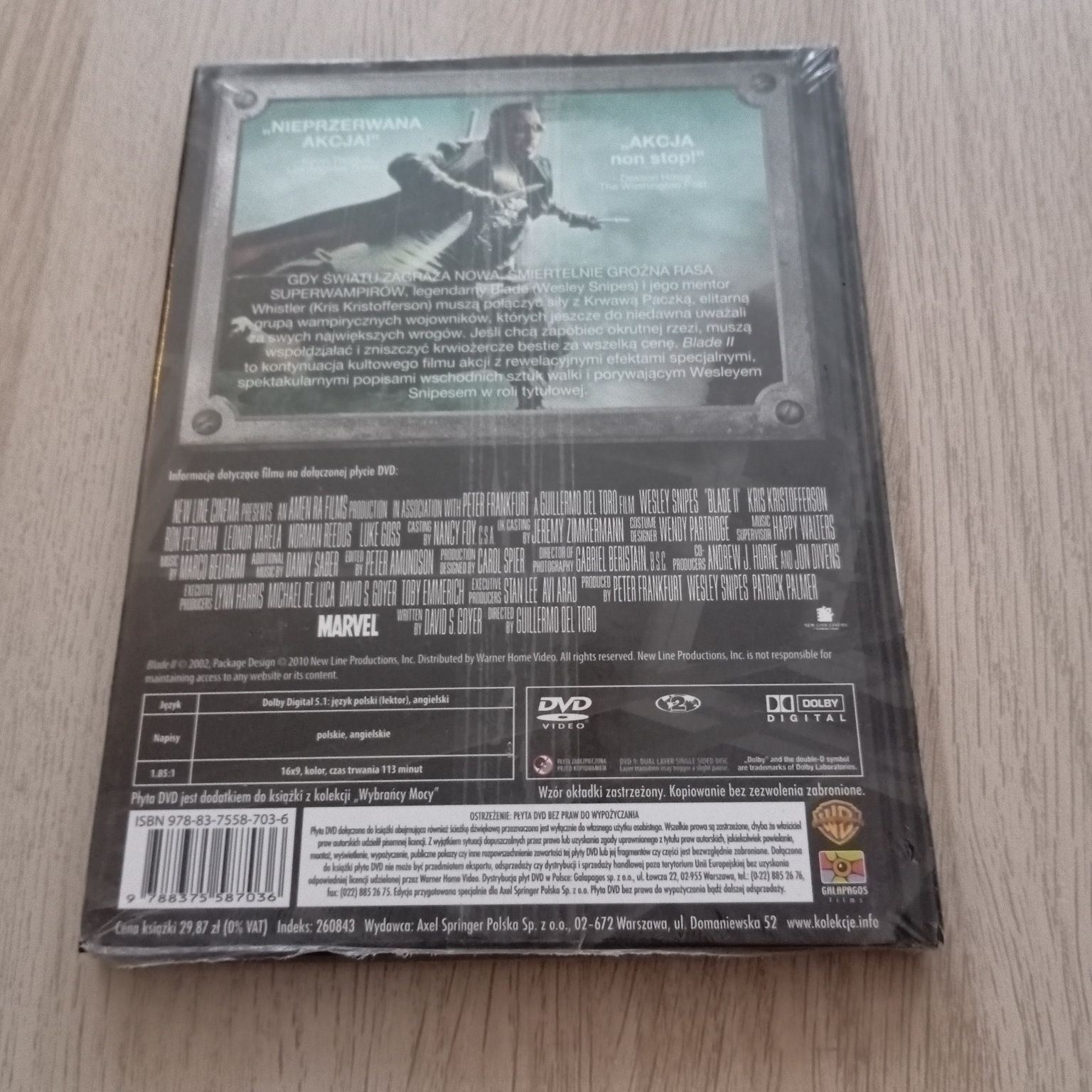 Blade II Wieczny Łowca, Wybrańcy Mocy, DVD, nowe w folii