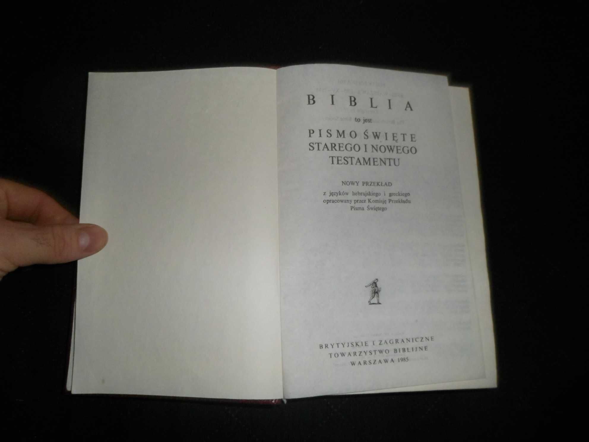 BIBLIA to jest PISMO ŚWIĘTE Starego i Nowego Testamentu [Biblia warsza