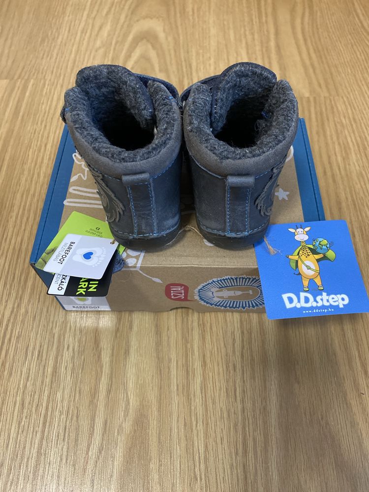 Утепленные ботинки Barefoot от DDStep 21 Сине-серый