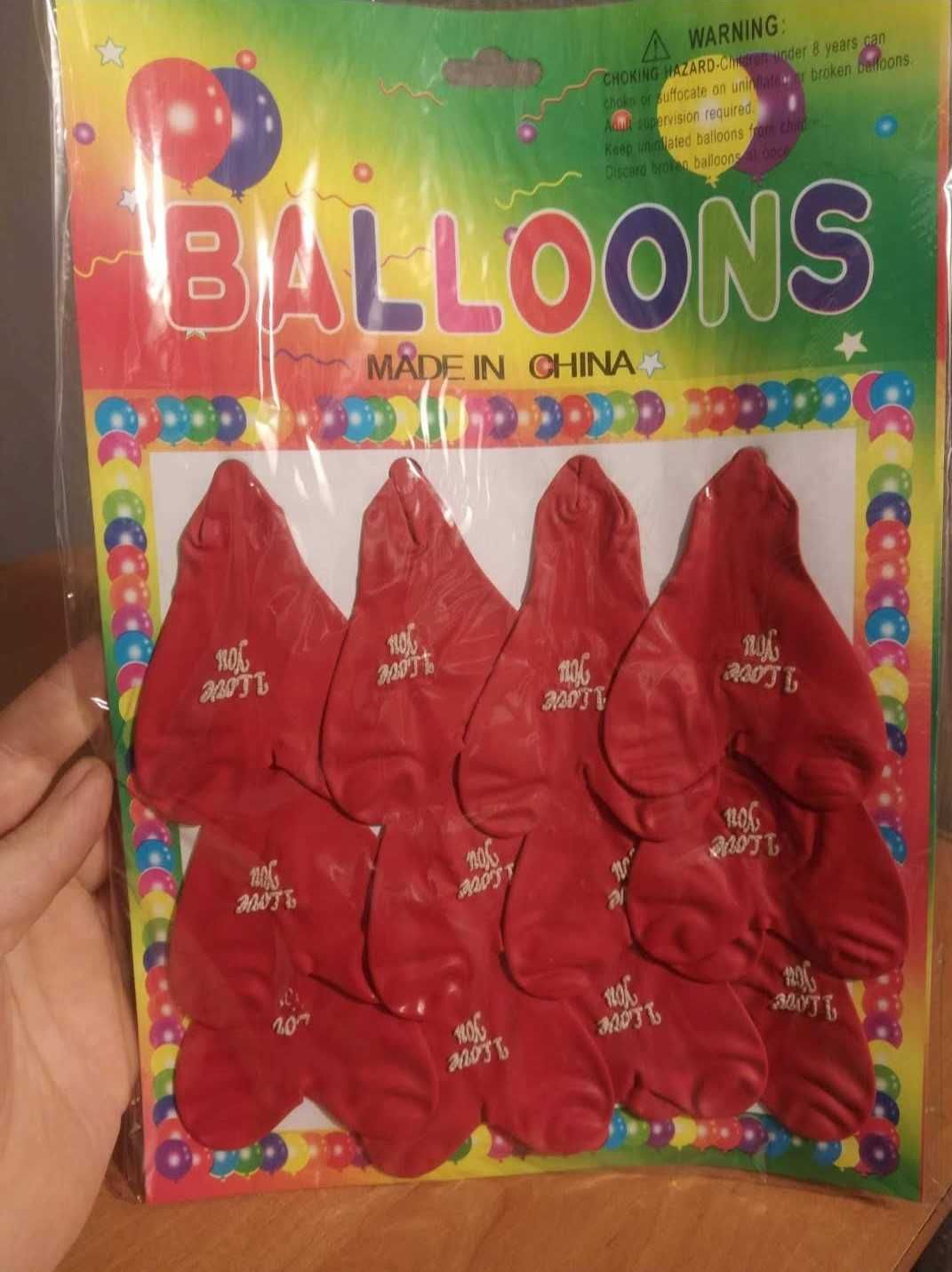 balony serca z napisem