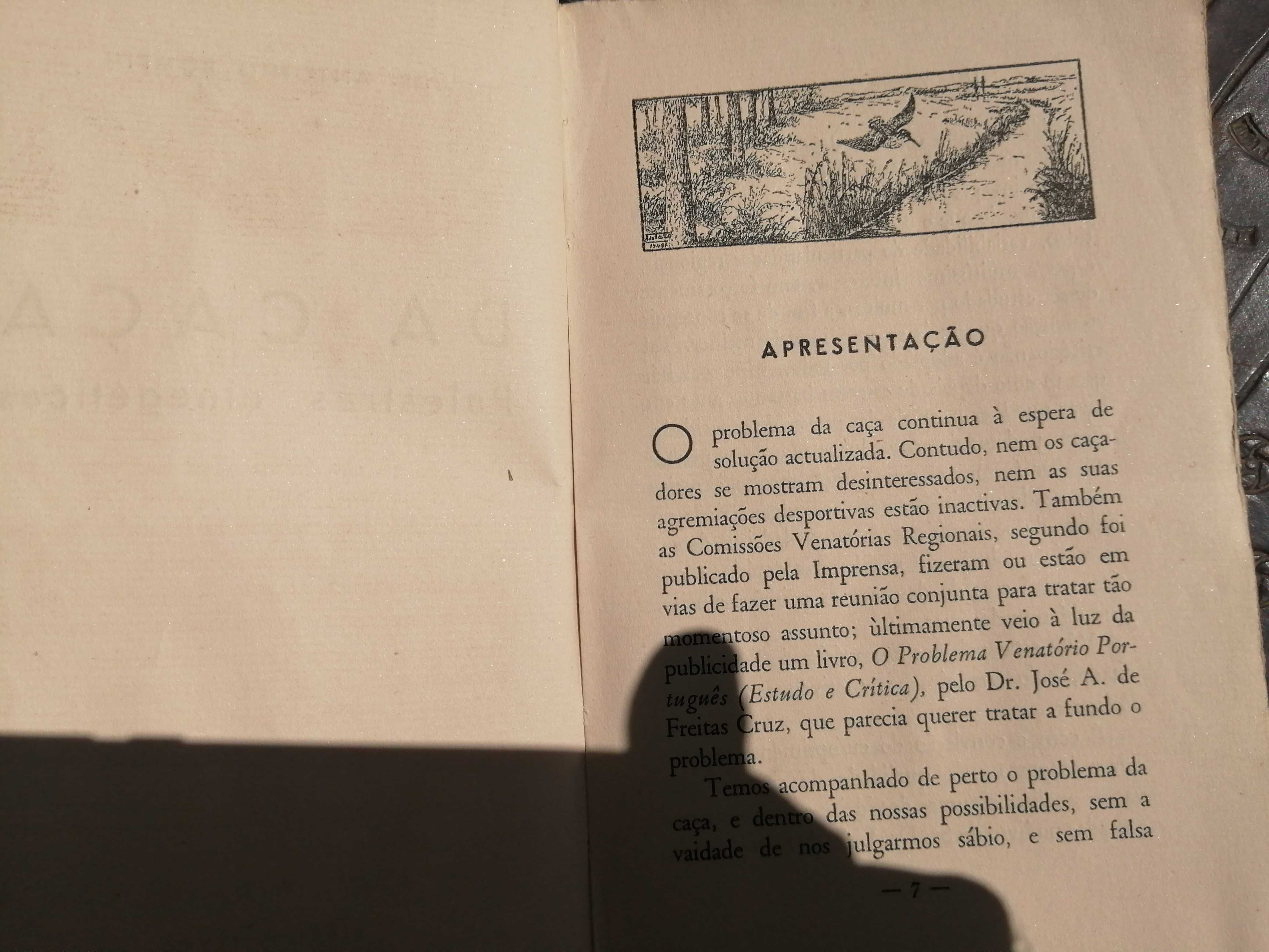 livro raro , da caça , dr antonio bomfim de 1946