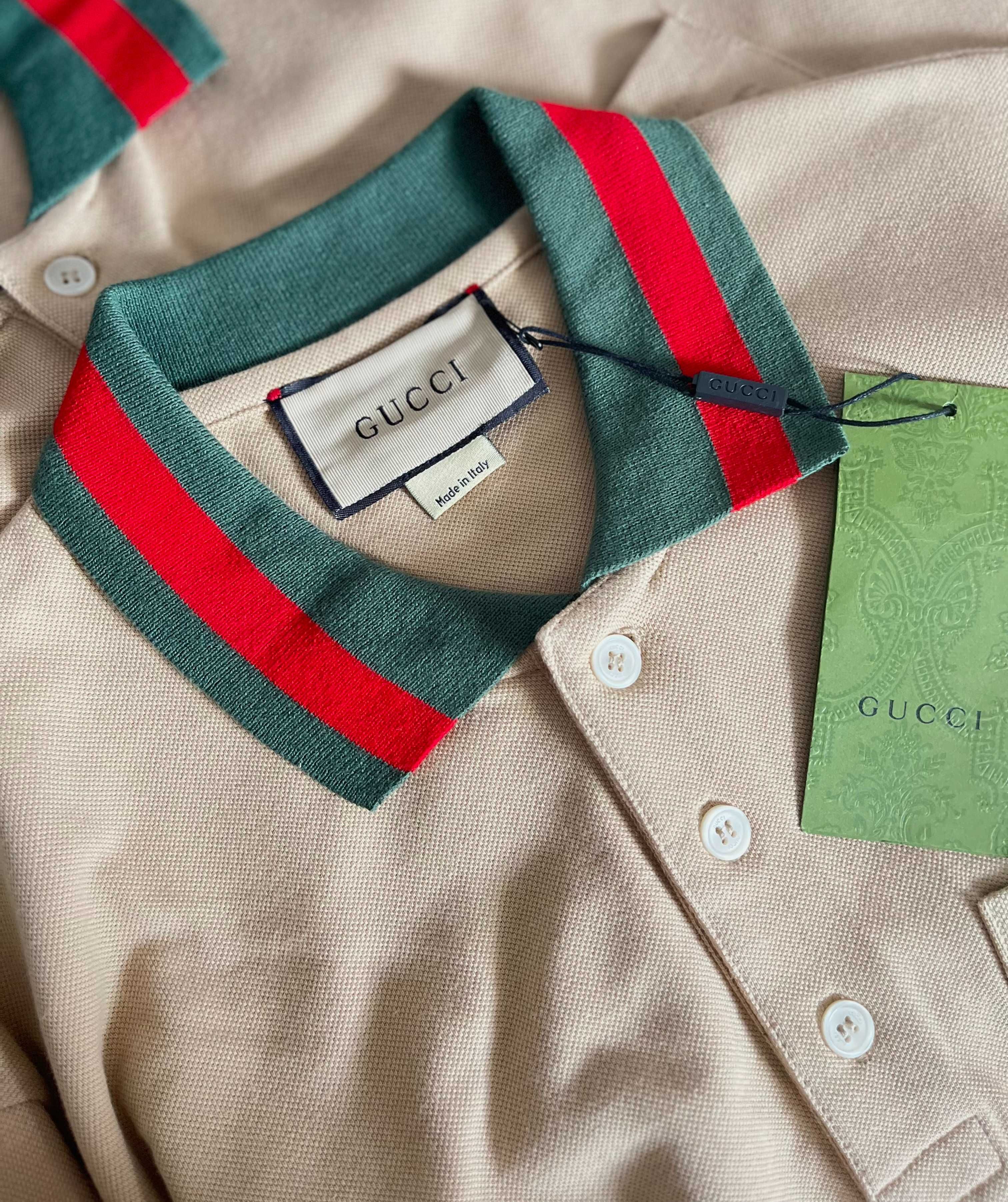 Gucci GG koszulka Polo tshirt beż M/L
