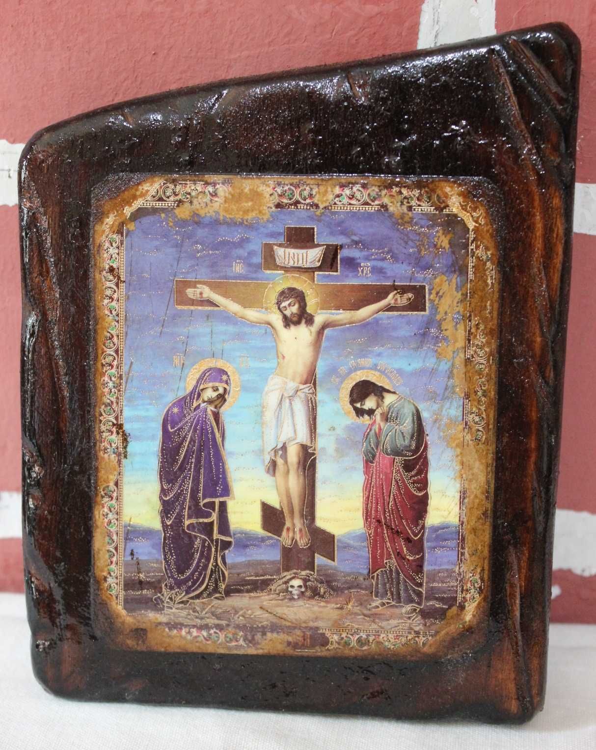 Ікона ручної роботи під старовину "Розп'яття Христове"
