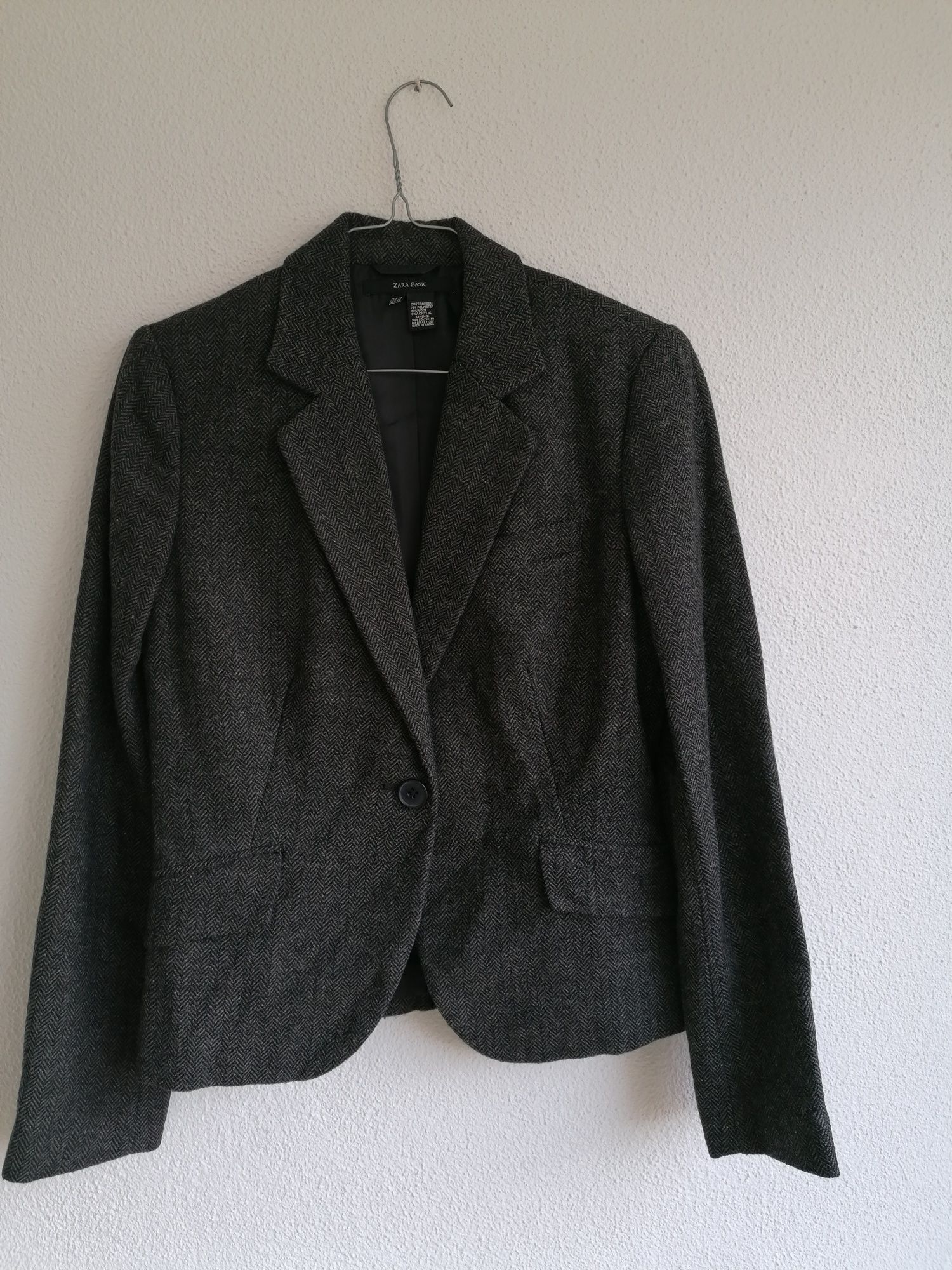 Casaco blazer cinza escuro senhora