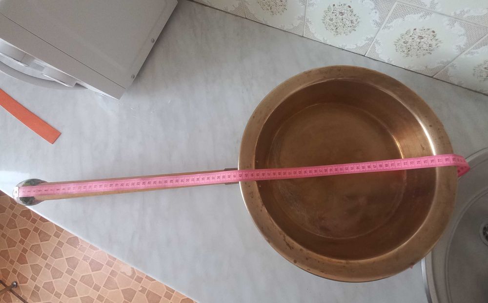Медный таз с ручкой для варки варенья