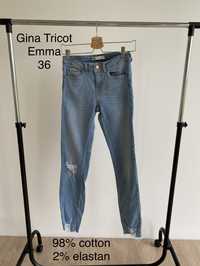 Damskie jeansy z rozdarciami Gina Tricot 36