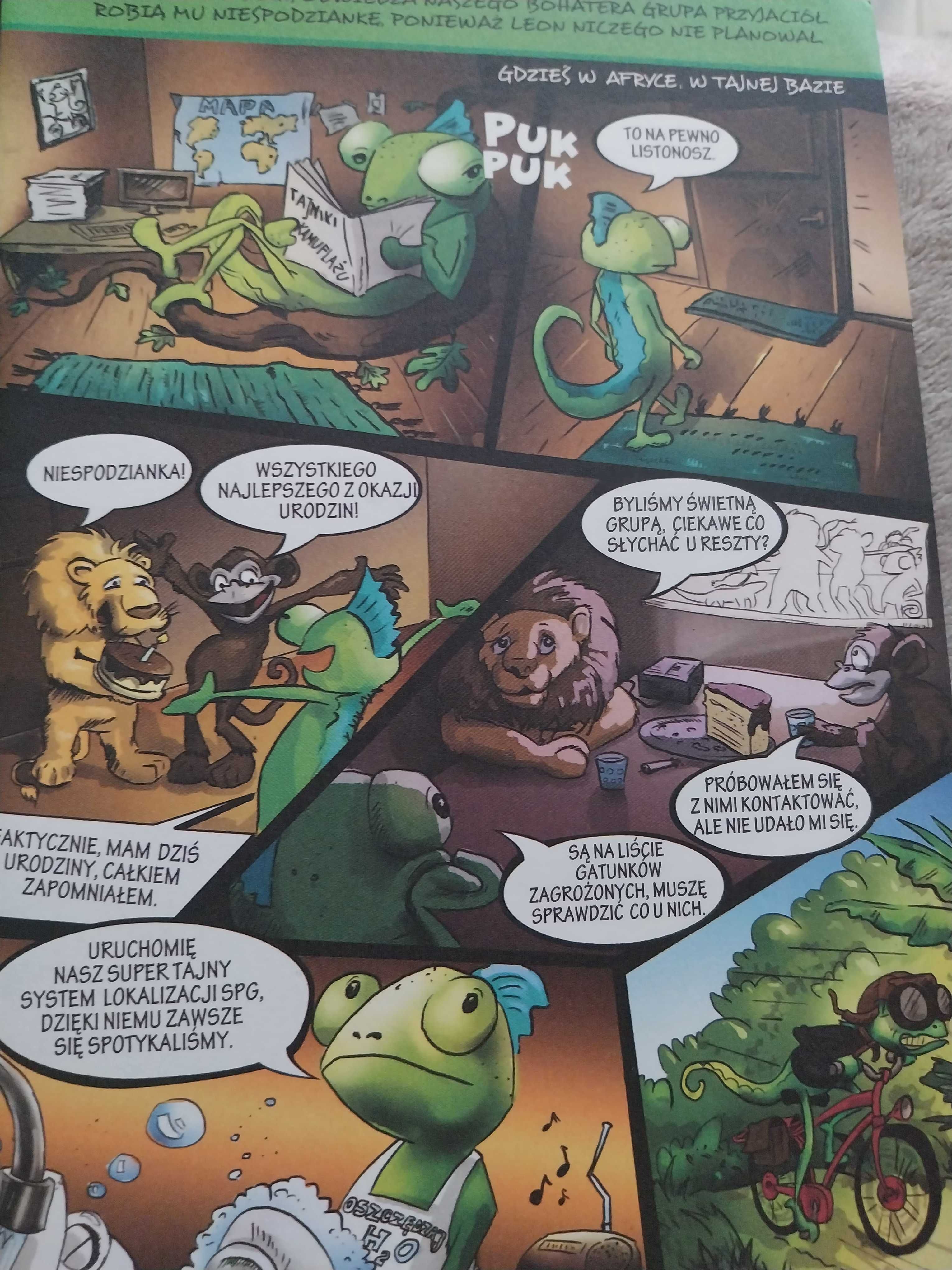 Komiks ekologiczny Misja Leon kameleon