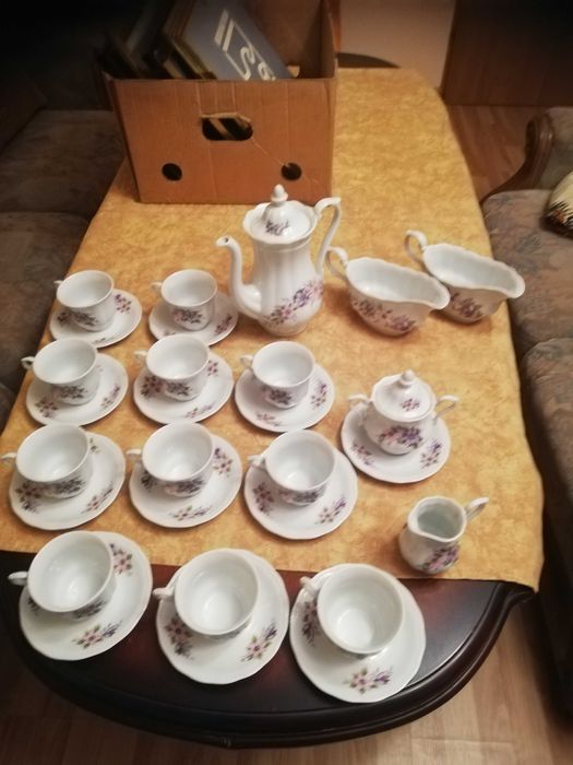 Wałbrzych porcelana zestaw kawowy na 12 osób