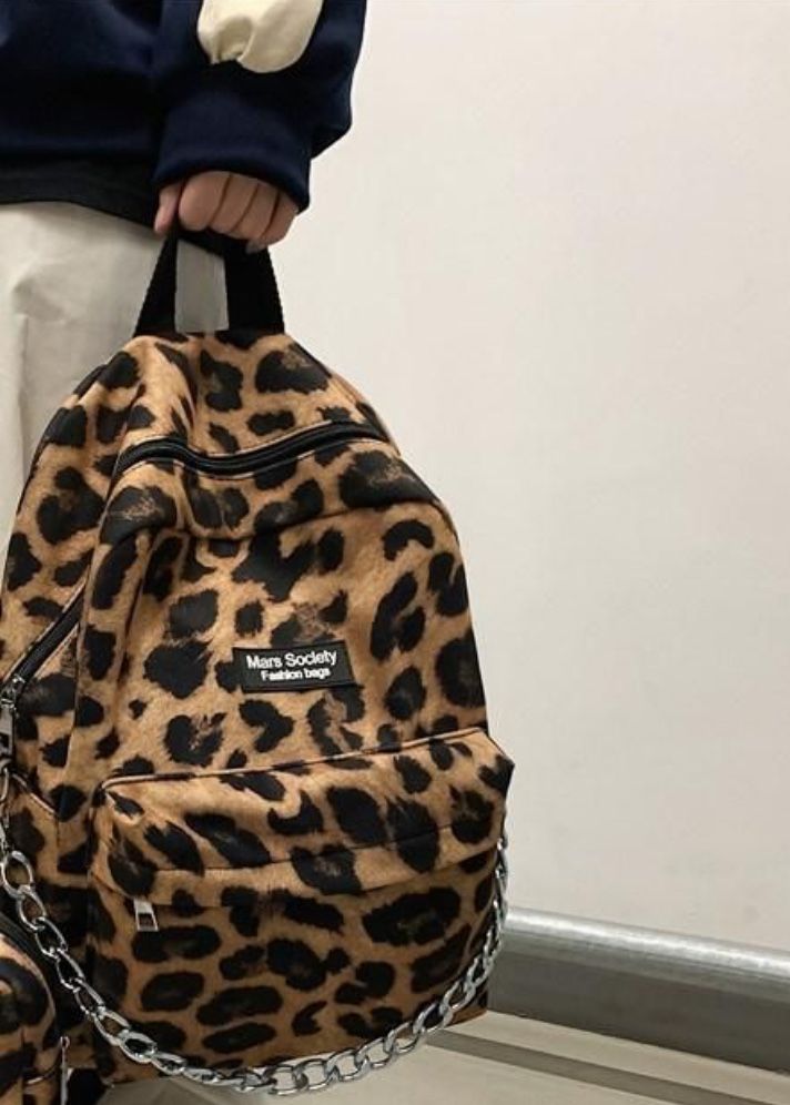 Рюкзак с леопардовым принтом