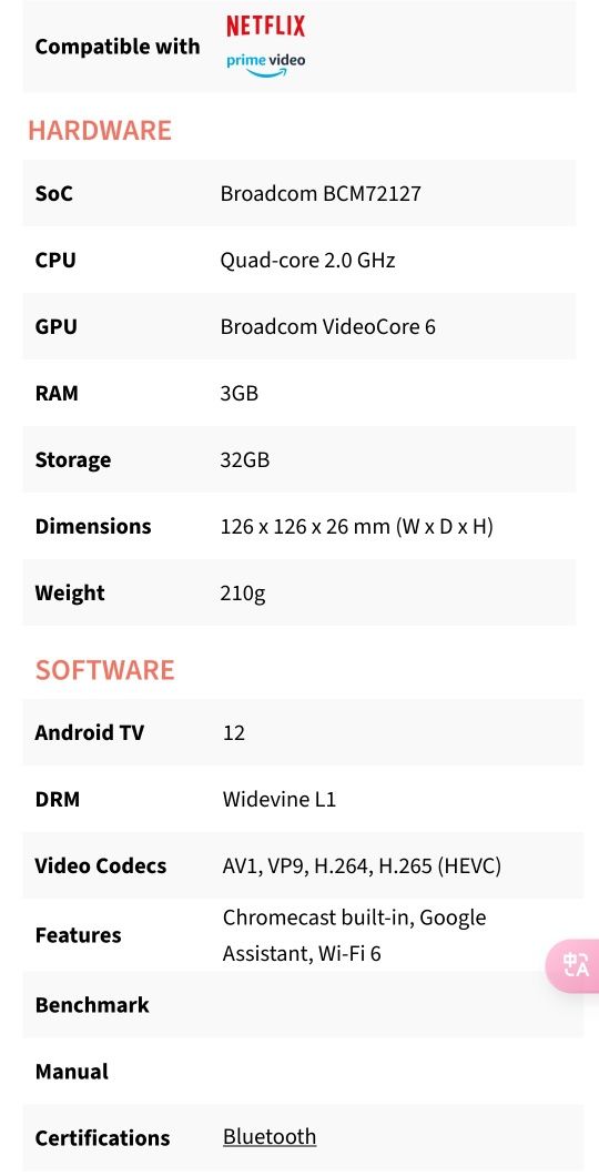 Orange 4K Multi DIW377 TV BOX - Android 12, 3 GB RAM