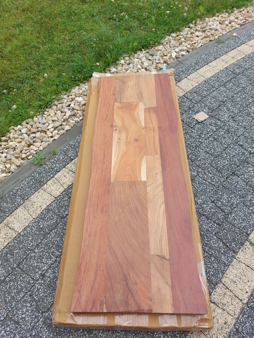 Blat do stołu, 110x40x2,5cm, drewno akacjowe, naturalna krawędź