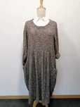 Vestido de inverno cinzento mescla