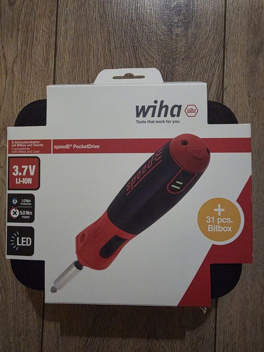 Nowy wkrętak elektryczny speedE Wiha 45791 z akcesoriami