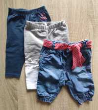 Zestaw: spodnie, legginsy rozm. 62/68