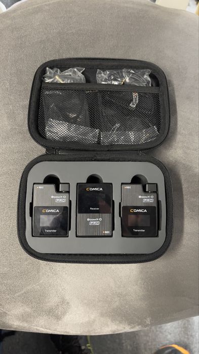 Kit 2x Micro Wireless Comica BoomX-D Pro com lapelas e com gravação
