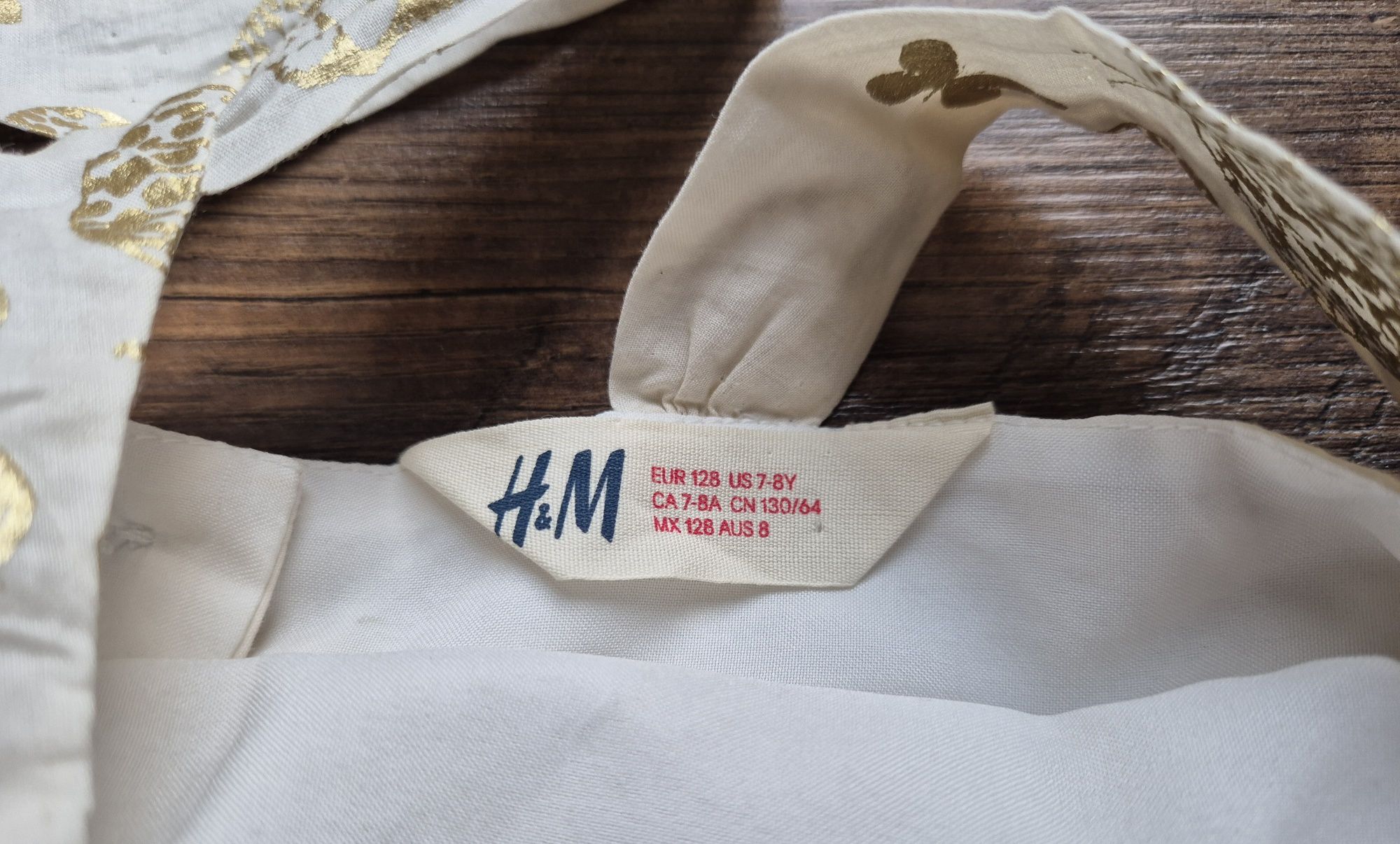 H&M Śliczny motylek Sukienka 128 idealna