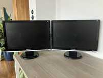 2 x monitor Samsung 22 cale, w pelni sprawne + kable gratis